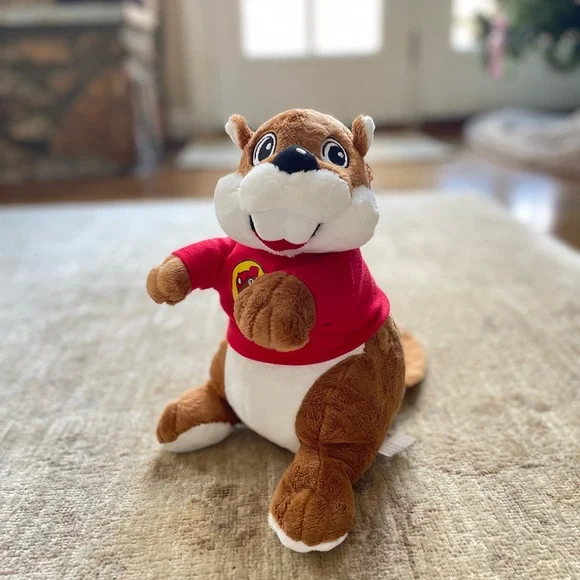 Brown and Red Stuffed Beaver Toy - Picture 1 of 7